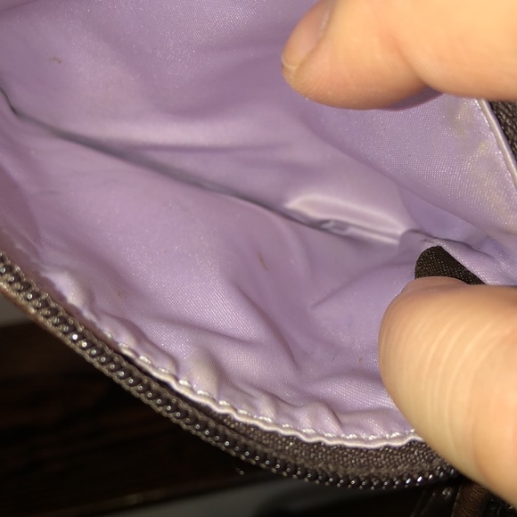 COACH Brown Leather Tan Canvas Jacquard Signature C Wristlet - Picture 8 of 8